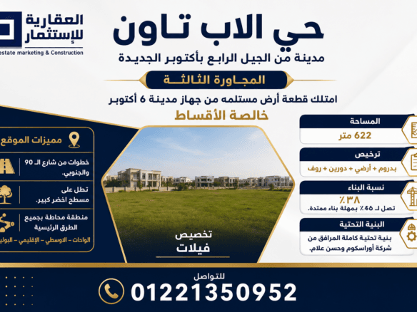 أرض فيلات للبيع أكتوبر الجديدة