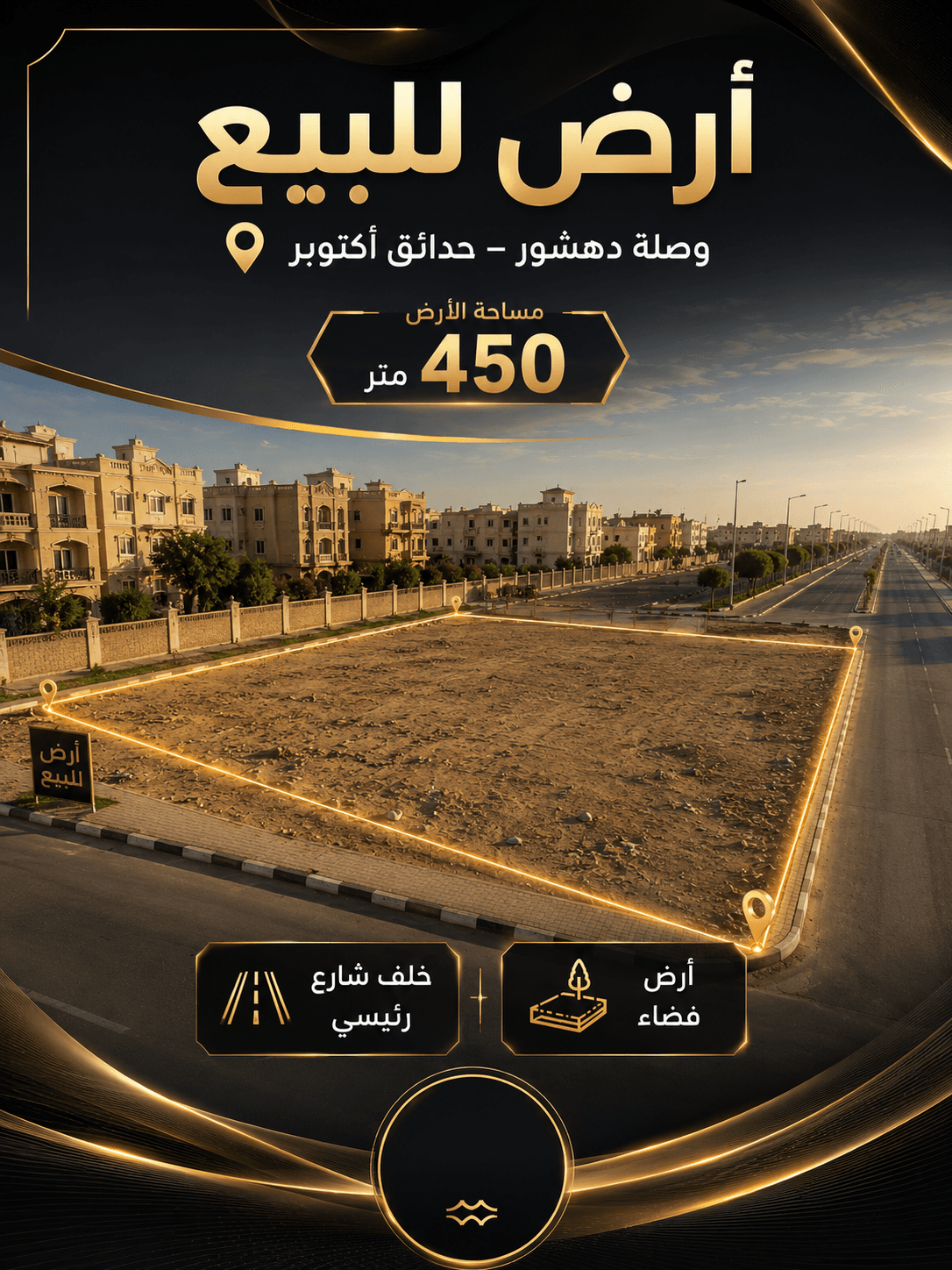 أرض للبيع وصلة دهشور