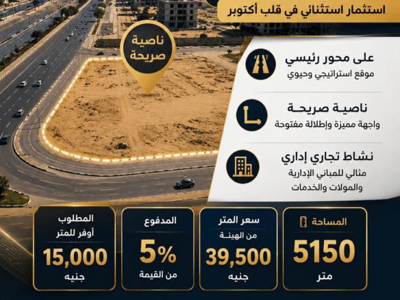 أرض تجارية للبيع 6 أكتوبر