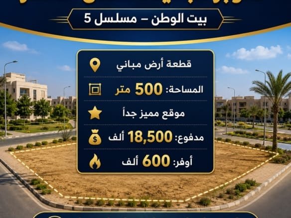 أرض للبيع في أكتوبر الجديدة