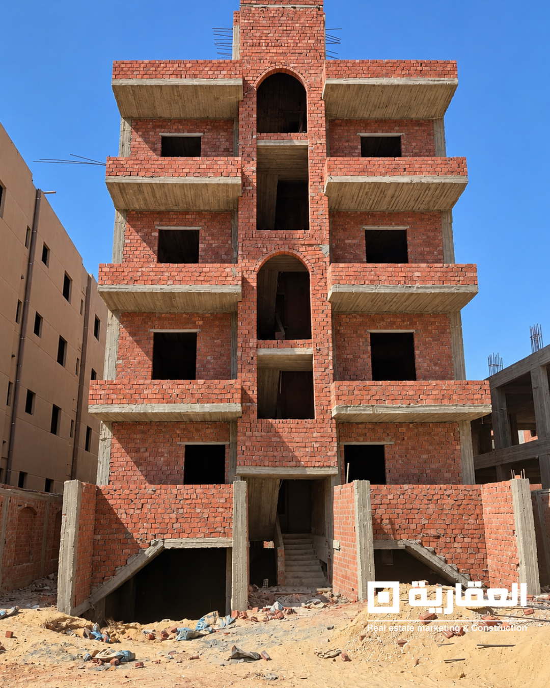 عمارة على شارع النوادي حدائق أكتوبر
